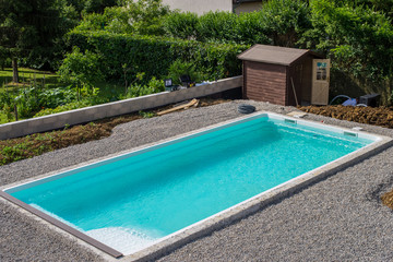 piscine en chantier