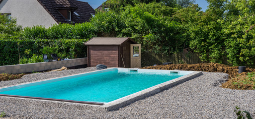 piscine en chantier
