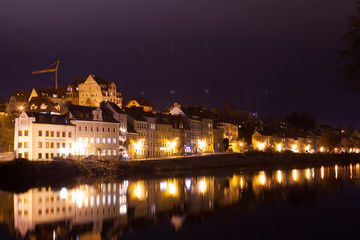 Fototapeta na wymiar Goerlitz city at night