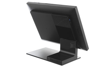 Point Of Sale System with Screen Monitor On White Background
