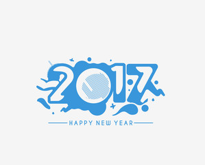 Happy new year 2017, Vector illustration