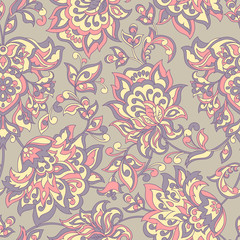 Floral seamless pattern. Vector illustration