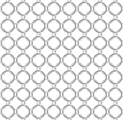 Seamless vector pattern twisted steel rings like chain mail