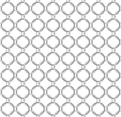 Naklejka premium Seamless vector pattern twisted steel rings like chain mail