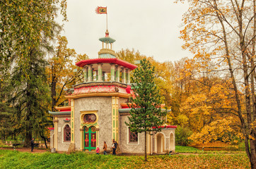 Chinese Summer House in the Catherine park in Tsarskoye Selo (Pushkin).