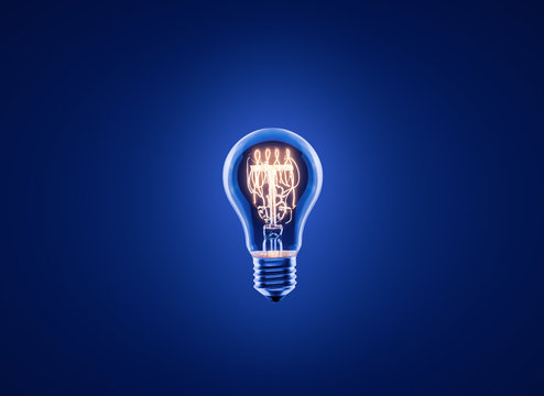 Gl&uuml;hbirne symbolisiert eine Idee