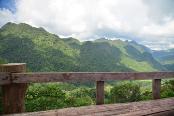 Fototapeta na wymiar Landscape mountain view at Chiang Mai Thailand