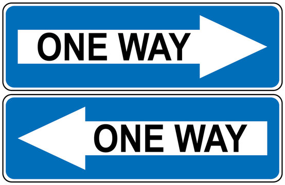 Ahead Only, one way traffic sign, Drive Straight Arrow Traffic Vector illustrations