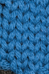 blue knitted fabric