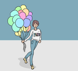 Feest met ballonnenjongen