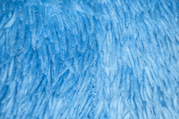 blue hairy fabric macro