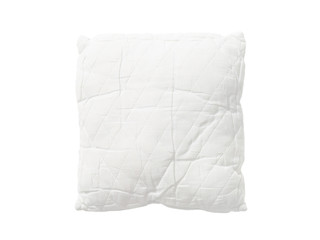 Obraz premium Close up of a white pillow on a white background, isolate