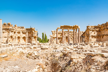 Obraz premium Baalbek in Lebanon. Baalbek is located about 85 km northeast of Beirut and about 75 km north of Damascus. It has led to its designation as a UNESCO World Heritage Site.