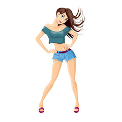 The girl with dark hair