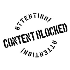 Content blocked rubber stamp. Grunge design with dust scratches. Effects can be easily removed for a clean, crisp look. Color is easily changed.