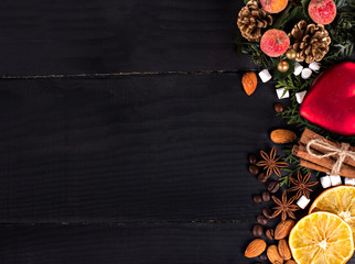 Winter, New Year, Christmas still life.