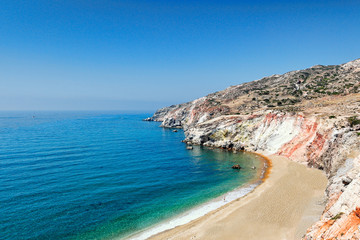 Paleochori beach in Milos island, Greece