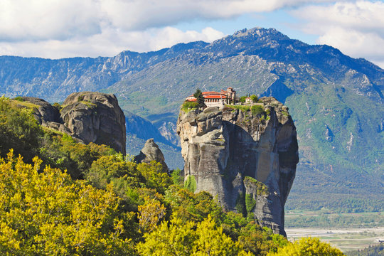 Fototapeta Holy Trinity Monastery or Agia Triada Monastery in the Meteora, Greece