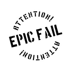Epic fail rubber stamp. Grunge design with dust scratches. Effects can be easily removed for a clean, crisp look. Color is easily changed.