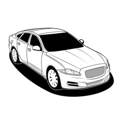 Car Sport Line Art