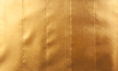 Sheet yellow leaf gold foil texture