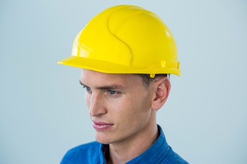 Close-up of confident engineer