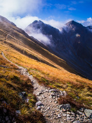 A beautiful mountain landscape above tree line