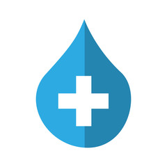 Fototapeta premium drop with cross medical vector illustration design