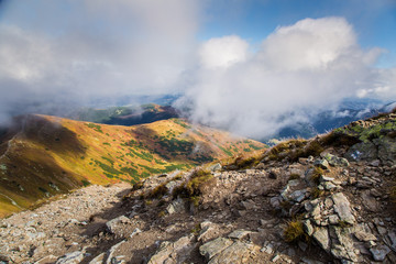 A beautiful mountain landscape above tree line