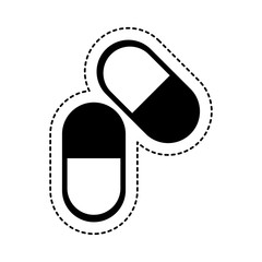 capsule medical isolated icon vector illustration design