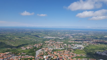 Fototapeta premium View from San Marino at italy