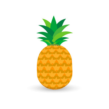 Pineapple icon isolated on white background. 