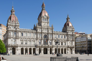 Obraz premium Maria Pita Square in A Corunna.