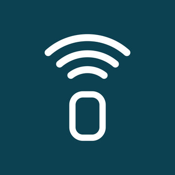 wi-fi router icon simple on blue background