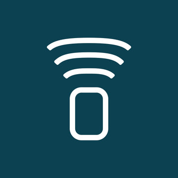 wi-fi router icon simple on blue background
