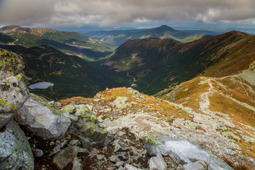 A beautiful mountain landscape above tree line