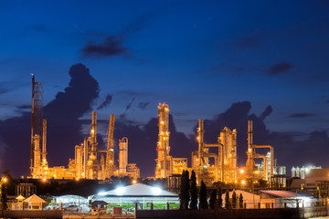 Fototapeta na wymiar Landscape of oil refinery industry or petroleum industry