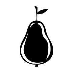 Pear icon. Organic healthy and fresh food theme. Isolated design. Vector illustration