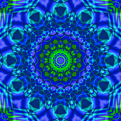 green blue kaleidoscope