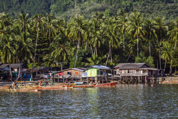 Traditional village in Koh Muk, Thailand