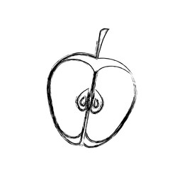 Apple icon. Organic healthy and fresh food theme. Isolated design. Vector illustration