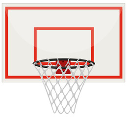 Fototapeta na wymiar Basketball hoop with net