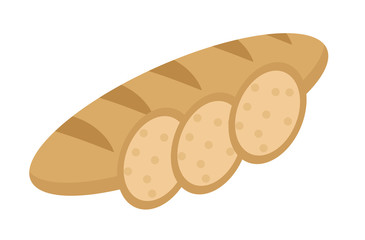 Sliced Loaf icon. Flat design, isolated on white background. Vector illustration, clip art