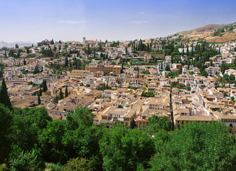 panorama miasta Andaluzja Hiszpania