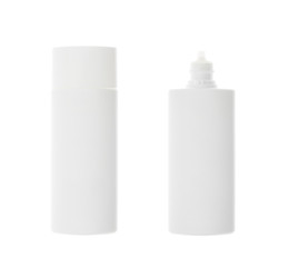 White cream tube on isolated white