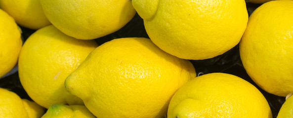 Nahaufnahme von Zitronen, Banner