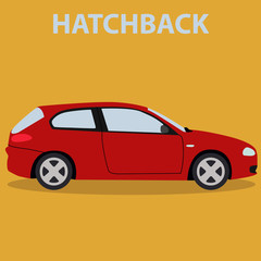 Car Hatchback vehicle transport type design