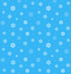 snowflake vector seamless pattern. happy xmas snow decoration