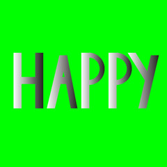 Happy inscription