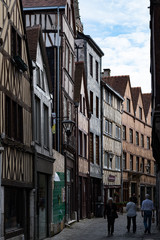 Fototapeta na wymiar Timber framed buildings in Rouen, France
